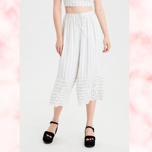 American eagle striped hem lace culotte